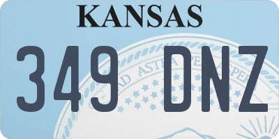 KS license plate 349DNZ