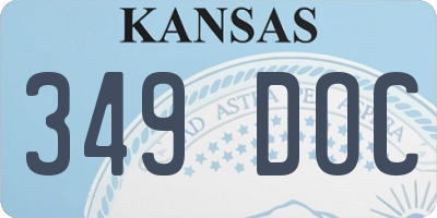 KS license plate 349DOC