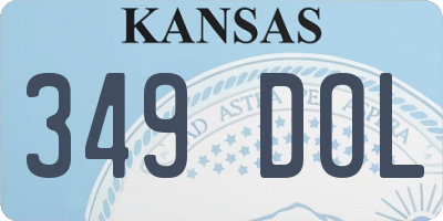 KS license plate 349DOL