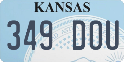 KS license plate 349DOU