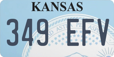 KS license plate 349EFV