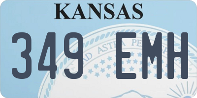 KS license plate 349EMH