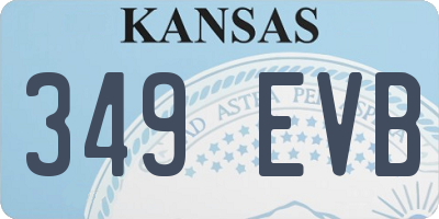 KS license plate 349EVB