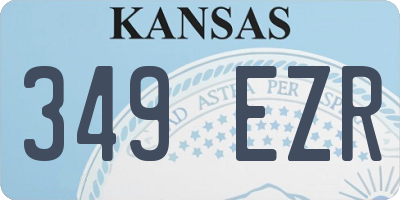 KS license plate 349EZR