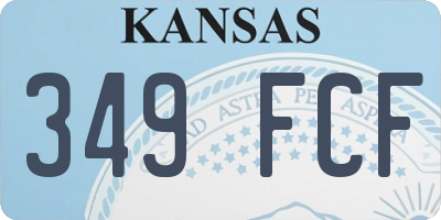 KS license plate 349FCF