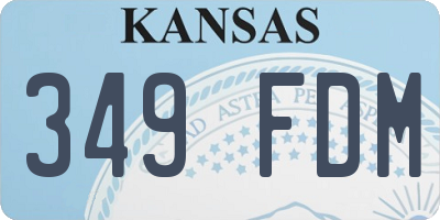 KS license plate 349FDM