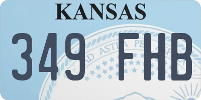 KS license plate 349FHB
