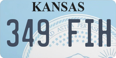 KS license plate 349FIH