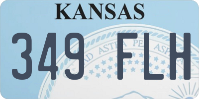 KS license plate 349FLH