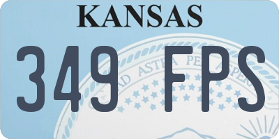 KS license plate 349FPS