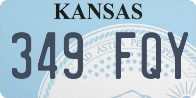 KS license plate 349FQY