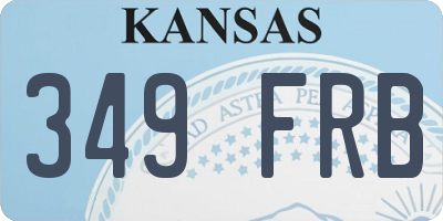 KS license plate 349FRB