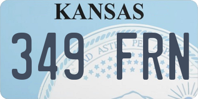 KS license plate 349FRN