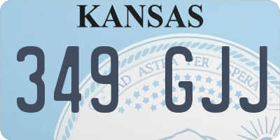 KS license plate 349GJJ
