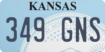 KS license plate 349GNS