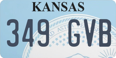 KS license plate 349GVB