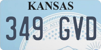 KS license plate 349GVD