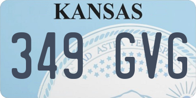 KS license plate 349GVG
