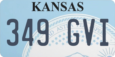 KS license plate 349GVI