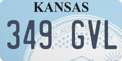 KS license plate 349GVL