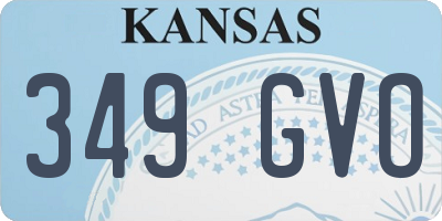 KS license plate 349GVO