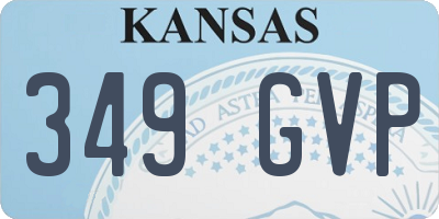 KS license plate 349GVP