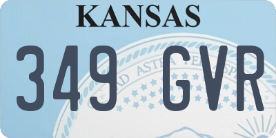 KS license plate 349GVR