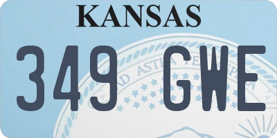KS license plate 349GWE