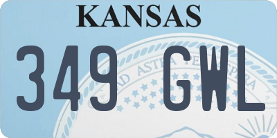 KS license plate 349GWL