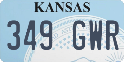 KS license plate 349GWR