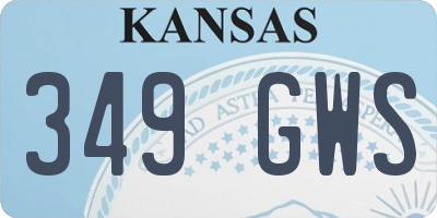 KS license plate 349GWS