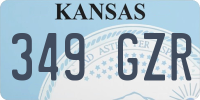KS license plate 349GZR