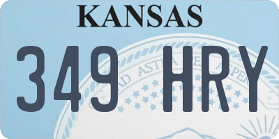 KS license plate 349HRY