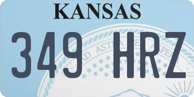 KS license plate 349HRZ