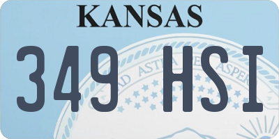 KS license plate 349HSI