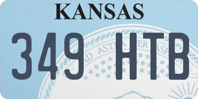 KS license plate 349HTB