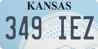 KS license plate 349IEZ