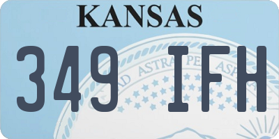 KS license plate 349IFH