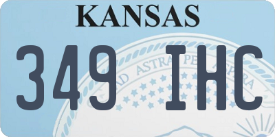 KS license plate 349IHC