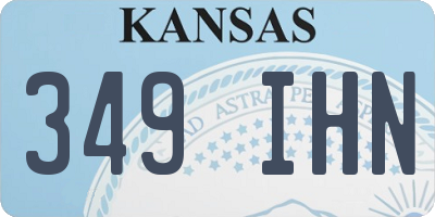 KS license plate 349IHN