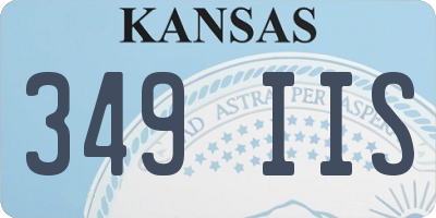 KS license plate 349IIS