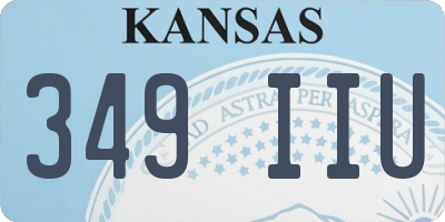 KS license plate 349IIU