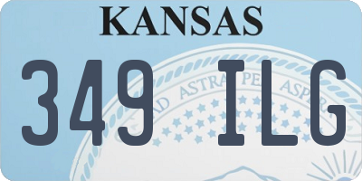 KS license plate 349ILG