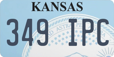 KS license plate 349IPC