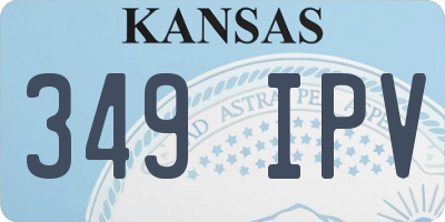 KS license plate 349IPV