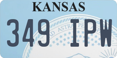 KS license plate 349IPW