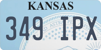 KS license plate 349IPX