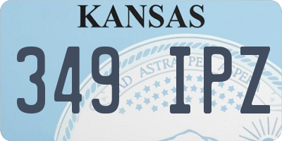 KS license plate 349IPZ