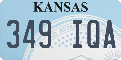 KS license plate 349IQA