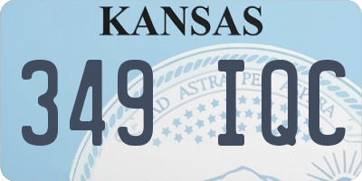 KS license plate 349IQC